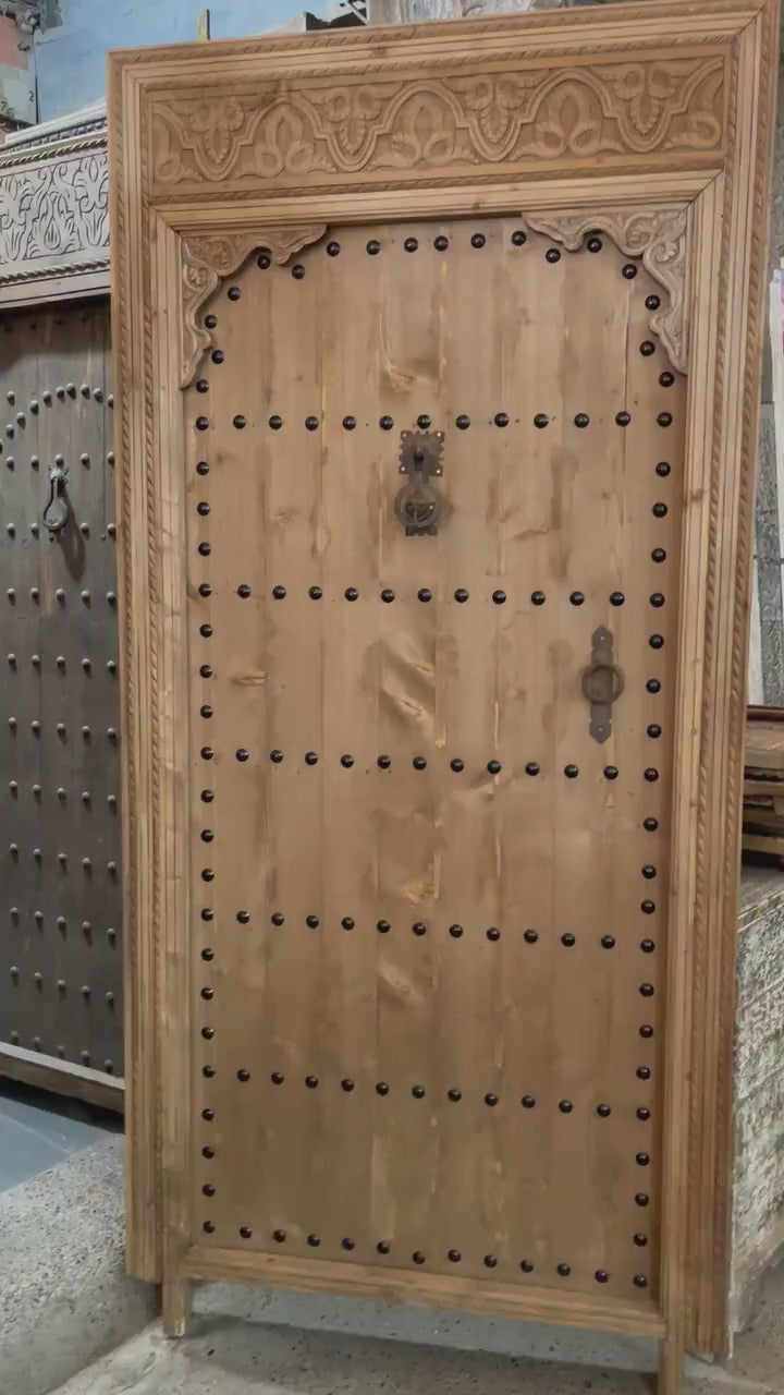 Porte de Riad | Porte intérieur , extérieur | Carved Wooden Door | Prix choc