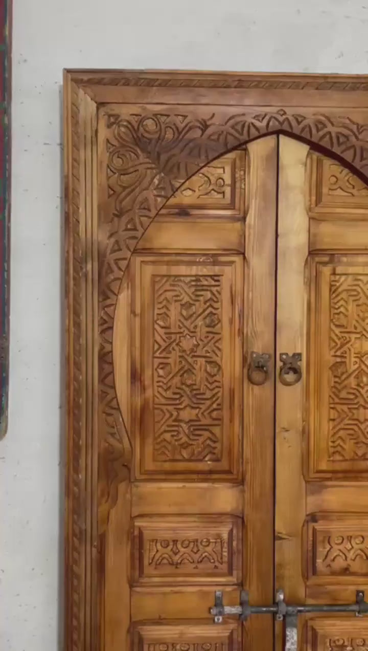 Porte marocaine traditionnelle  Porte en bois sculptée