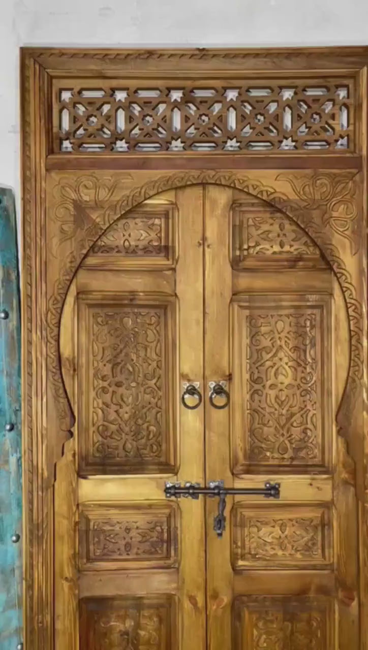 Vintage Moroccan Arabesque  Door, Handmade Door, Antique Moroccan doors , Unique Doors