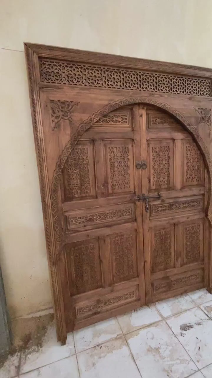 Double Carved | Wooden Door Porte d'exterieur et d intérieure  | Porte marocaine | Wall deco.