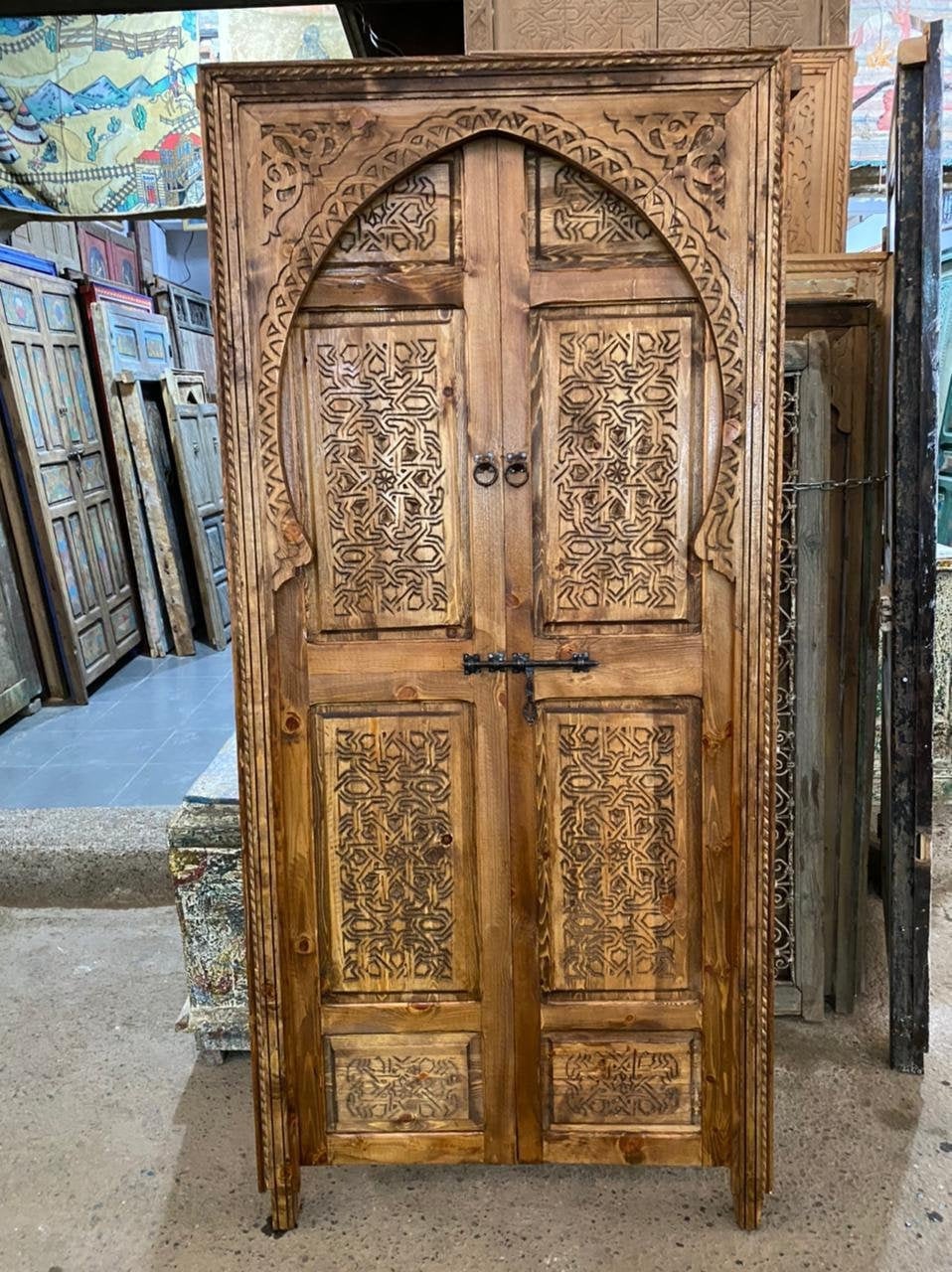 Porte marocaine traditionnelle  Porte en bois sculptée