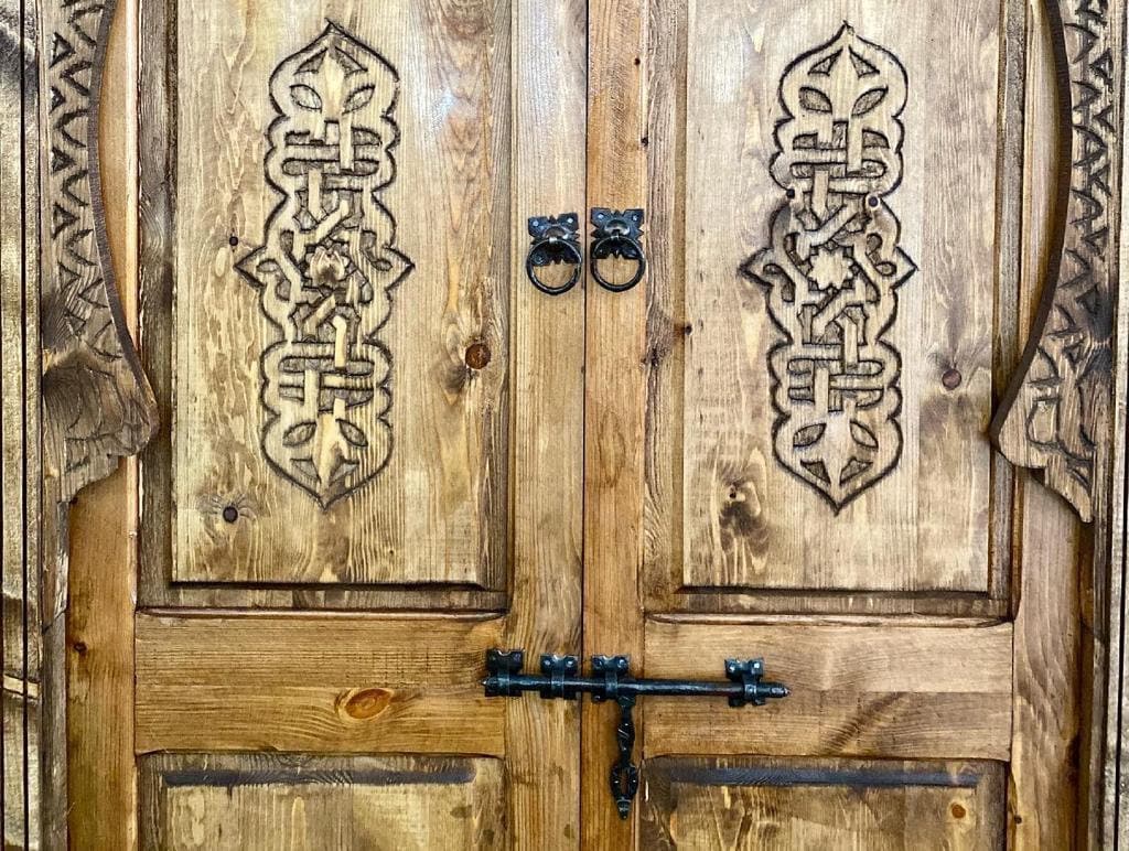 Porte marocaine traditionnelle Porte en bois sculptée | Prix choc