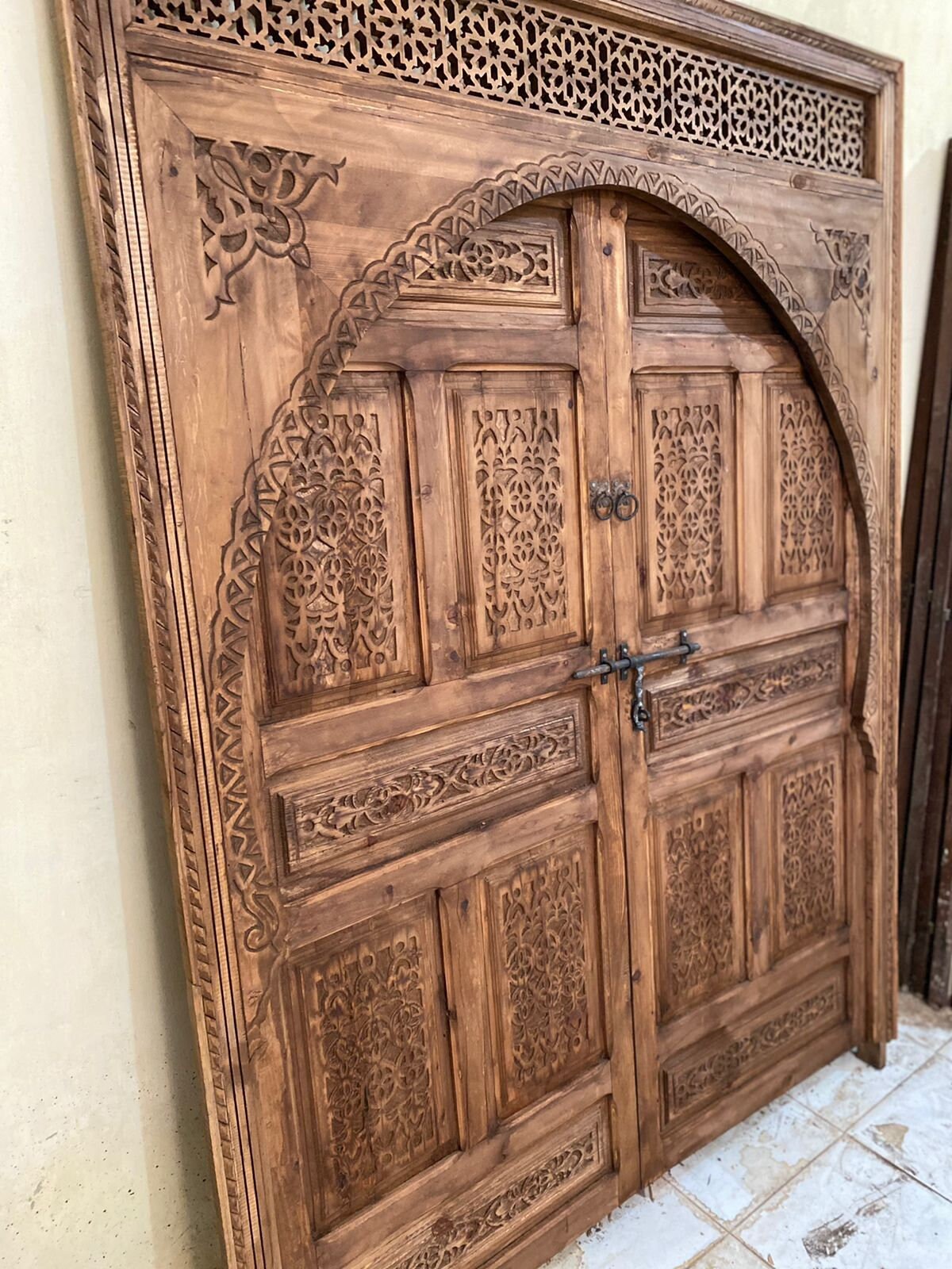 Double Carved | Wooden Door Porte d'exterieur et d intérieure  | Porte marocaine | Wall deco.