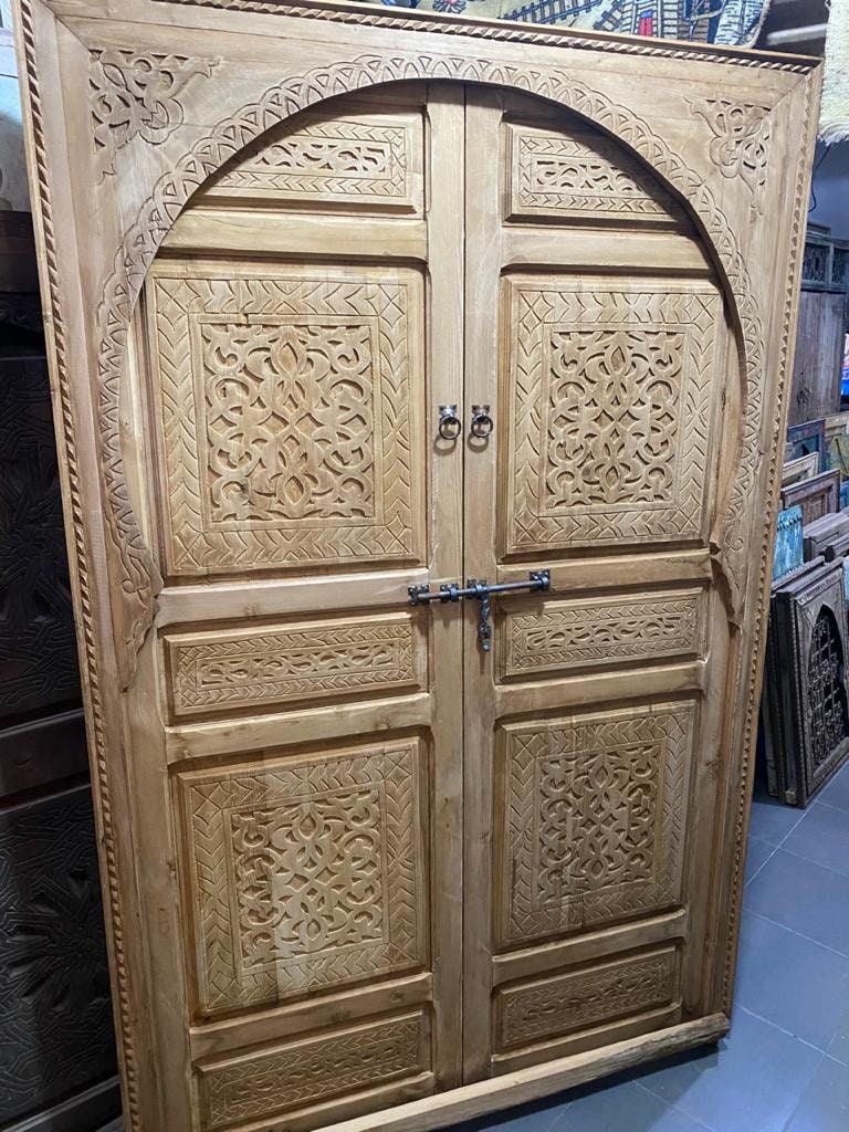 Porte marocaine traditionnelle Porte en bois sculptée