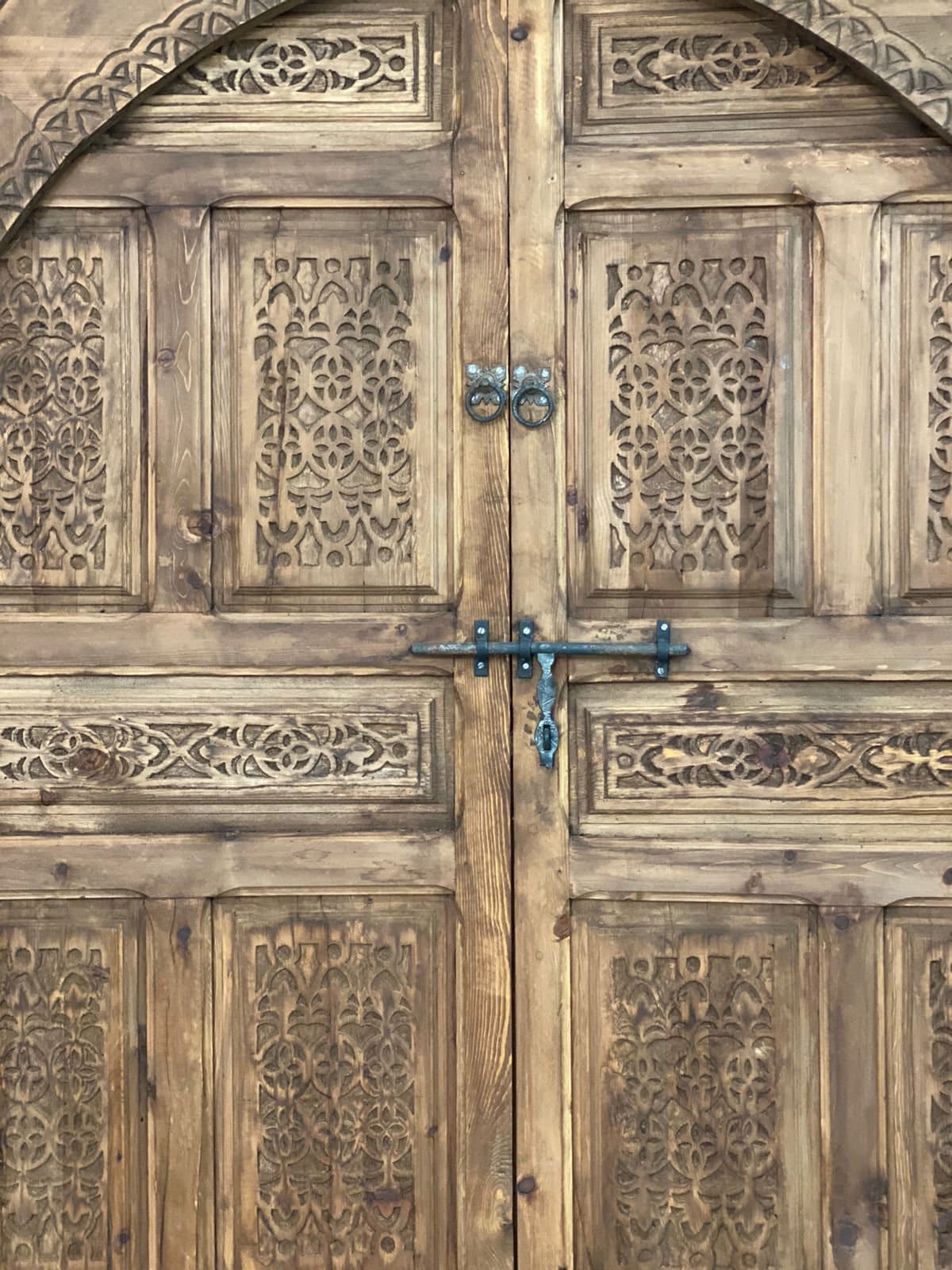 Porte d'exterieur et d intérieure  | Porte marocaine | Wall deco | Double Carved Wooden Door
