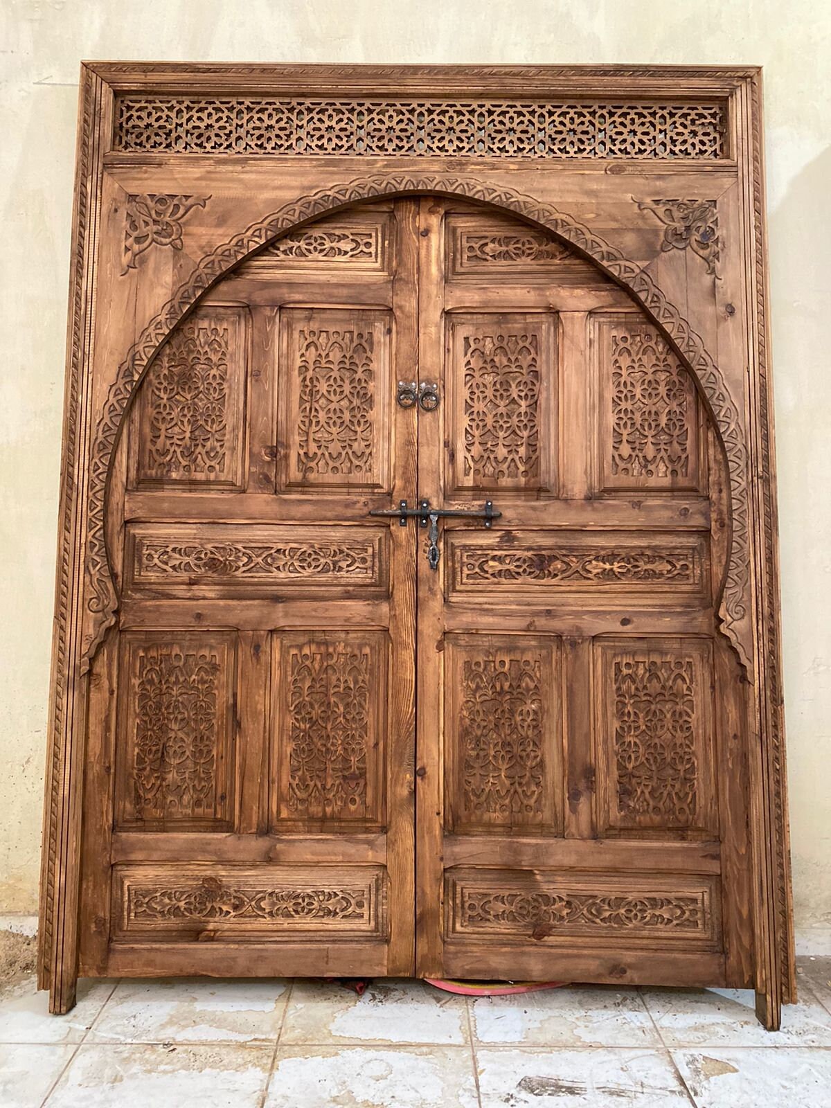 Porte d'exterieur et d intérieure  | Porte marocaine | Wall deco | Double Carved Wooden Door