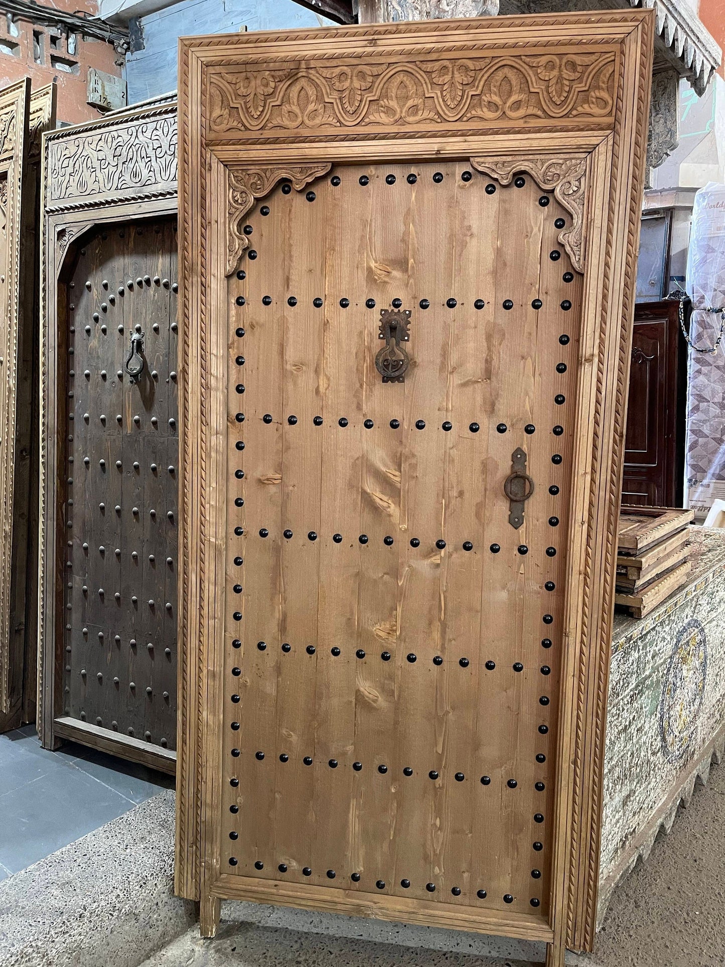 Porte de Riad | Porte intérieur , extérieur | Carved Wooden Door | Prix choc