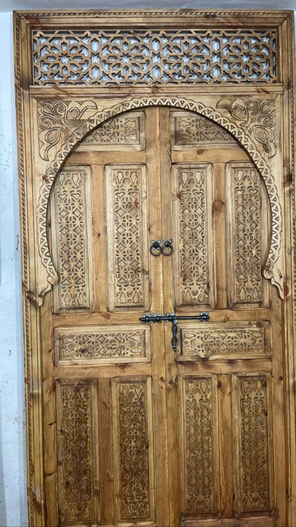Porte marocaine traditionnelle Porte en bois sculptée , exterior interior Door