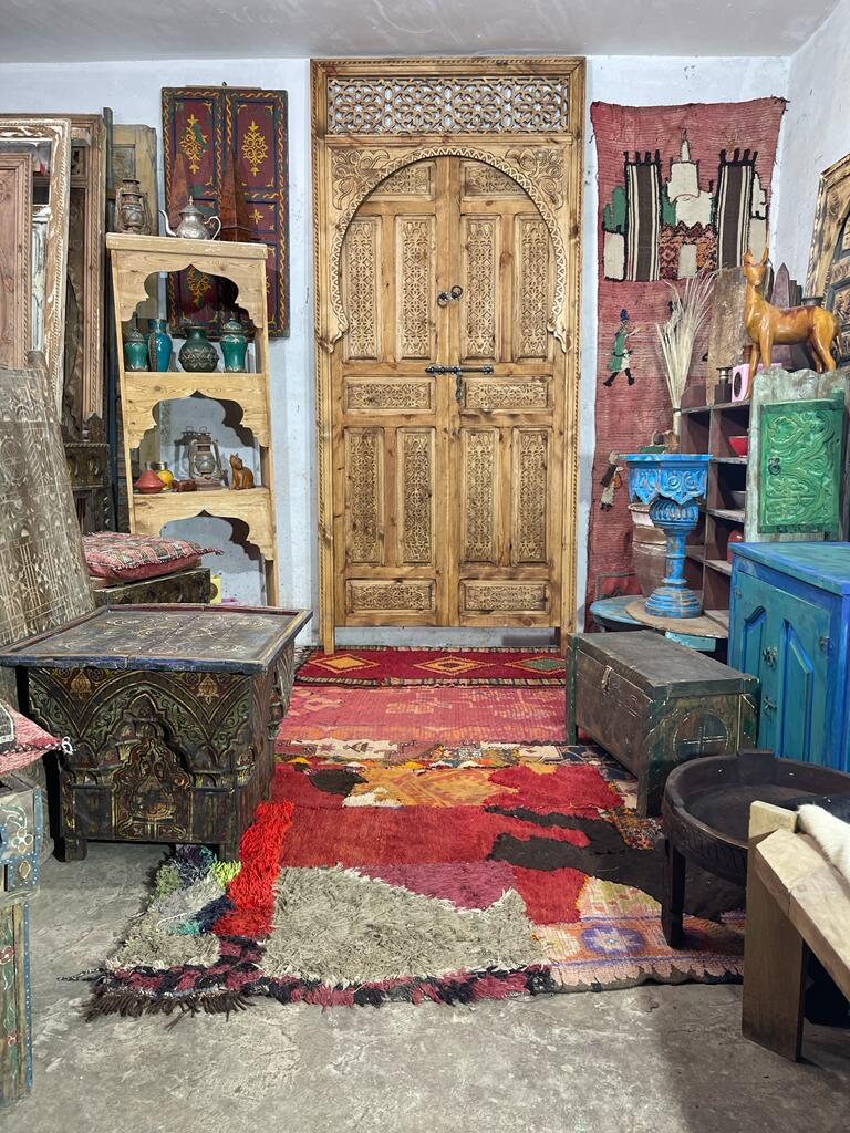 Porte marocaine traditionnelle Porte en bois sculptée , exterior interior Door