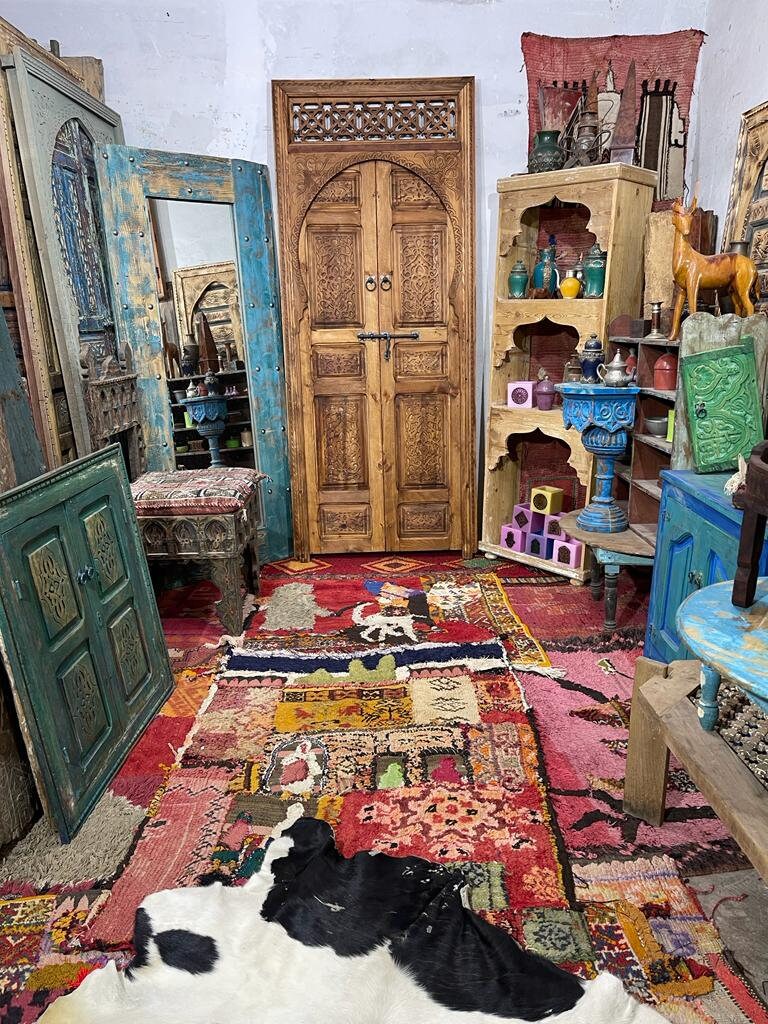 Vintage Moroccan Arabesque  Door, Handmade Door, Antique Moroccan doors , Unique Doors
