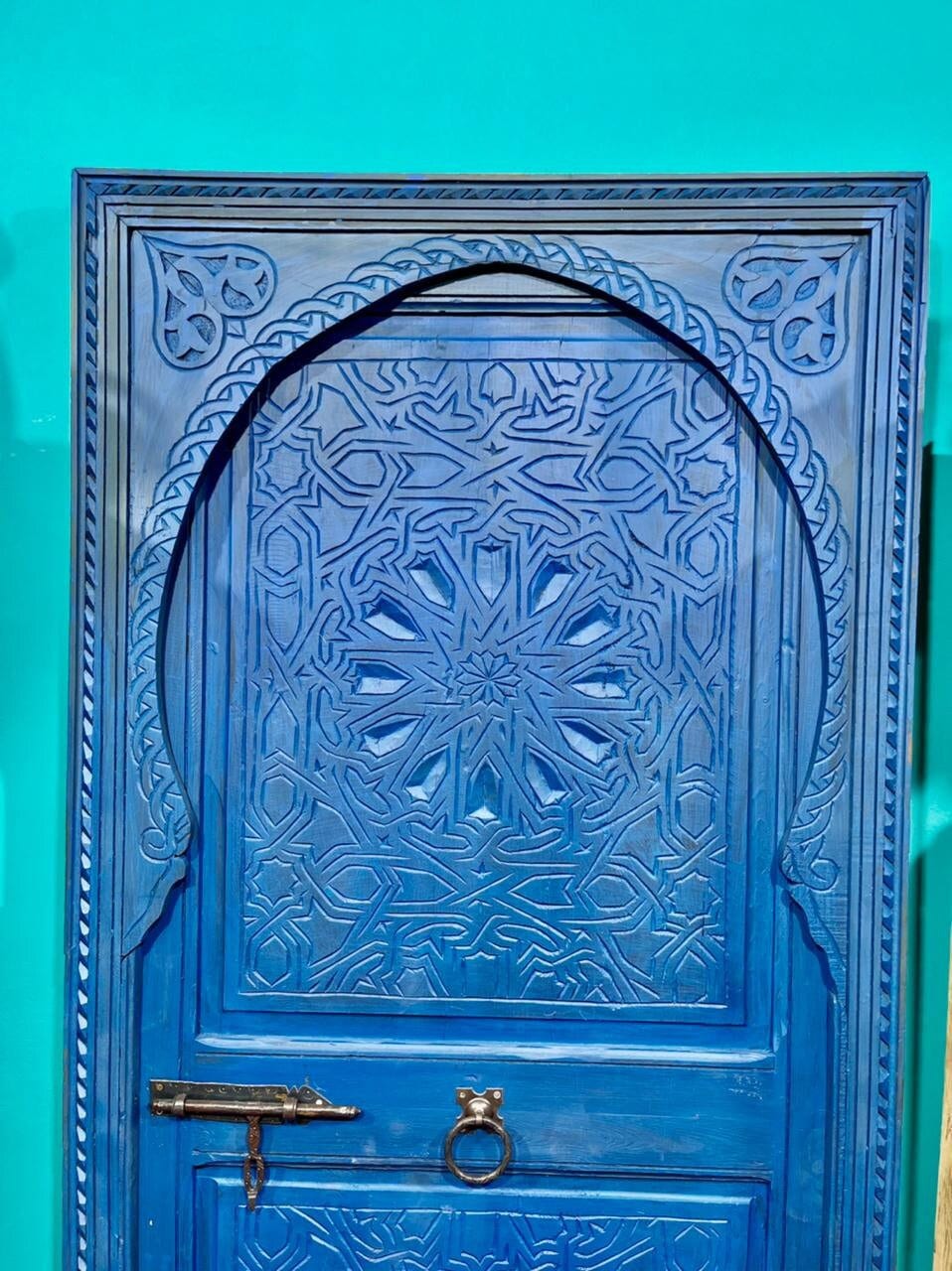 Porte marocaine extérieure intérieure traditionnelle Porte en bois sculptée | Prix choc
