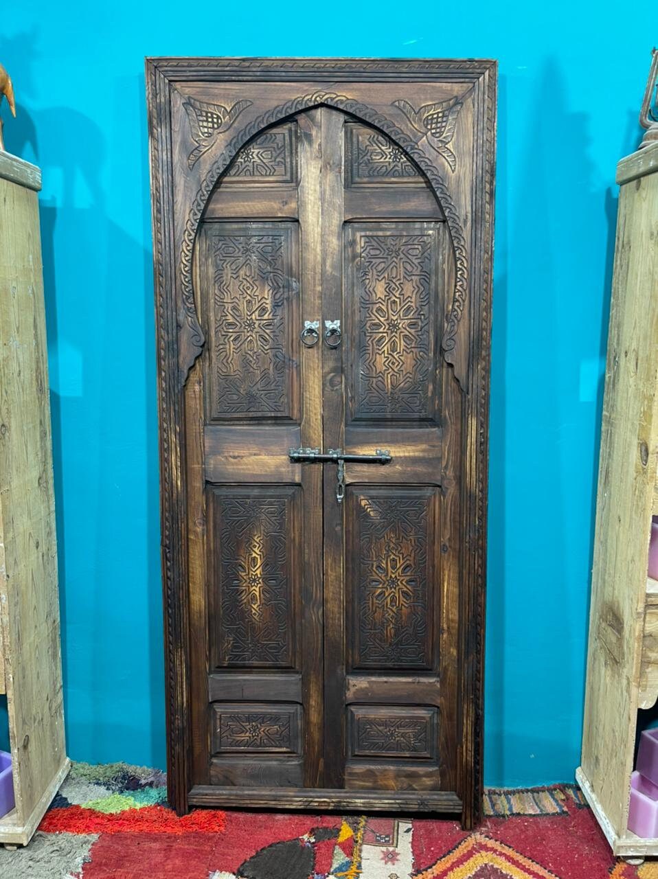 OLD CARVED DOOR , Cave Antique Door , Double Door , Wall Decor