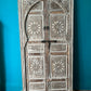 Entryway Moroccan Carved Wooden Door , Beautiful White Door Entirely Handmade