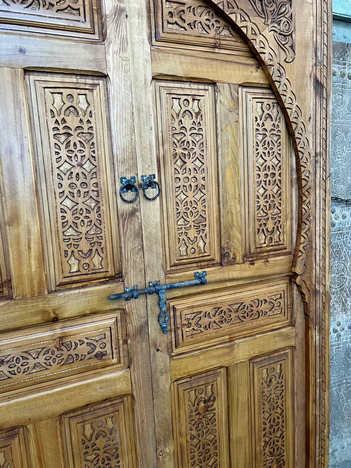 Door Hangers For Front Doors, Traditional Moroccan Carved Wooden Door,  Reclaimed Door, Entrance Door, Door Hinges Vintage Style.