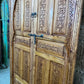 Beautiful Traditionnel Moroccan Carved Wood Door, With an illustration of Mooring Model, Reclaimed door, Entrance Door .
