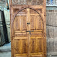 Beautiful Traditionnel Moroccan Carved Wood Door, With an illustration of Mooring Model, Reclaimed door, Entrance Door .