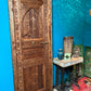 Wooden Carved Door Style Boho WRITING With Carved BRASS Locker, Closet Interior Door designer Home Moroccan Gift Doors Modern Door & Locks .