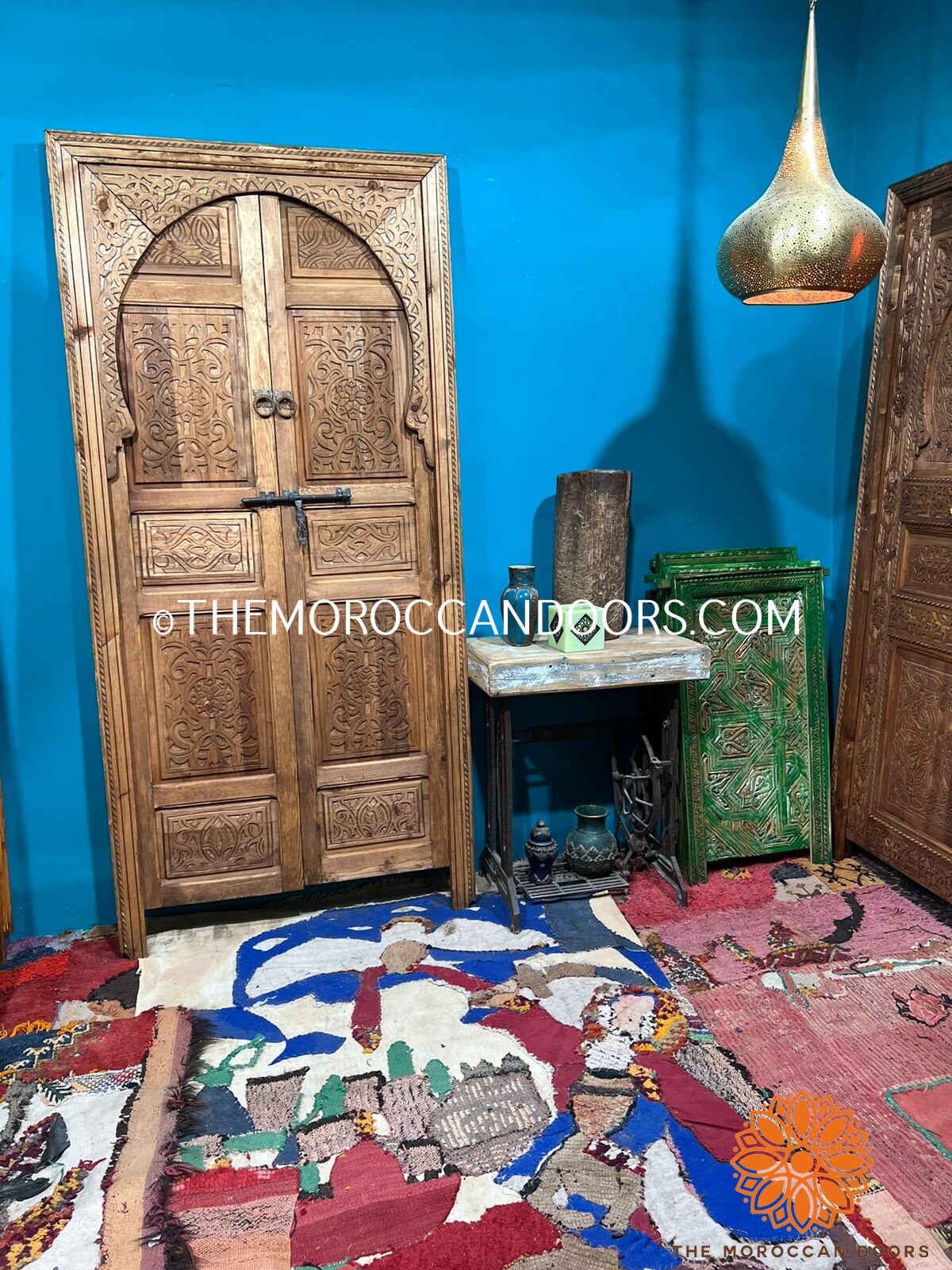 Entryway Moroccan Interior Rustic Geometric Wooden Door Mid Century Modern Wooden Work Doors Andaludian Moorish Riad Door