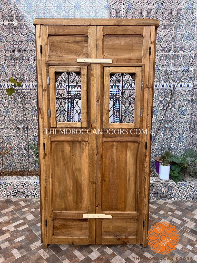 Hand-carved masterpiece reflecting Moroccan authenticity Custom Sliding Door, Home Doors.