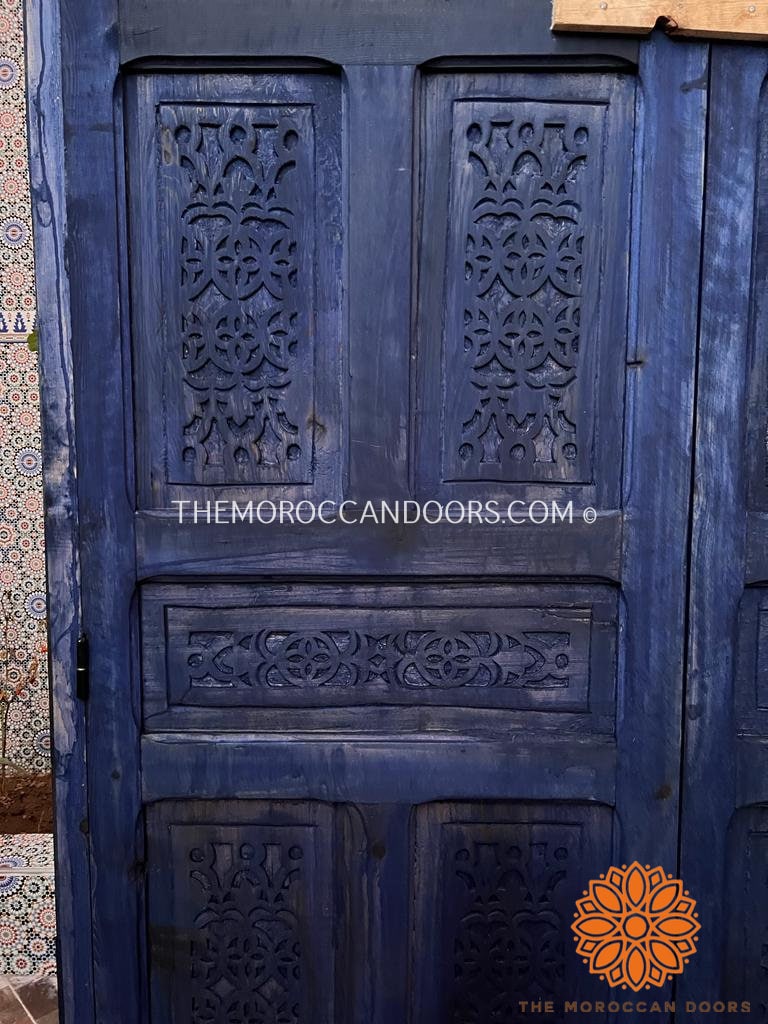 Fantastique Wooden Blue Interior Exterior door, This is A Royal Gate For Your Home Decor, Reclaimed Door, Entrance Doors, Hanging Headboard
