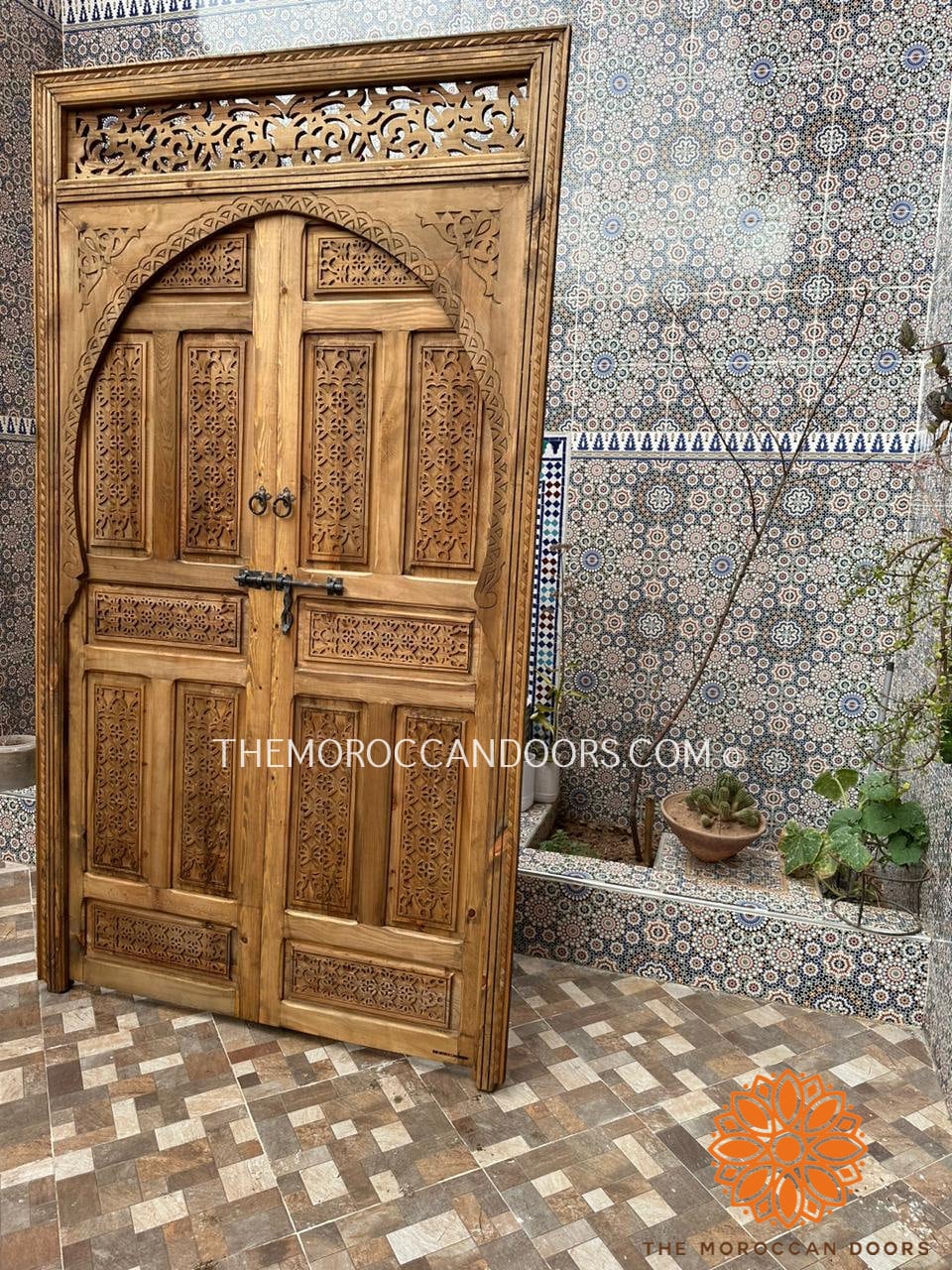 EXTRA LARGE Hand Carved Moroccan Doors, Double Extra Large Custom Sliding Or Swinging Interior Door, Beautiful Solid Wood Doors,