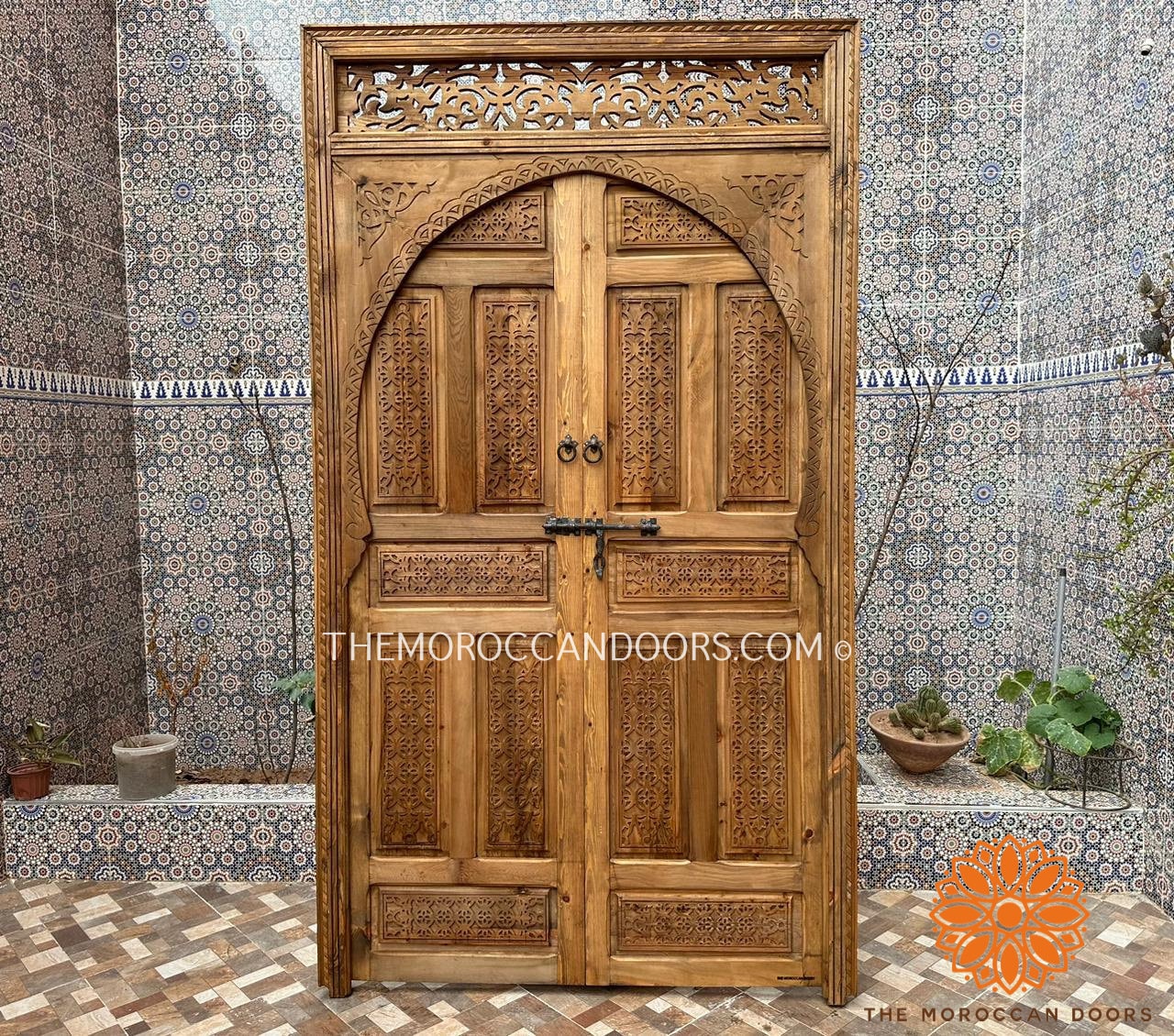 EXTRA LARGE Hand Carved Moroccan Doors, Double Extra Large Custom Sliding Or Swinging Interior Door, Beautiful Solid Wood Doors,