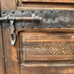 Superior quality Moroccan wood door - Carved wrought iron lock - Handcrafted - Unique decoration for the house