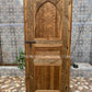 Carved Wood Cabinet Door With Exterior Opening, Bohemian Style With Carved Iron lock, Wooden Writing Door For Interior Or Exterior Closet.