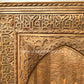 Carved Wood Cabinet Door With Exterior Opening, Bohemian Style With Carved Iron lock, Wooden Writing Door For Interior Or Exterior Closet.