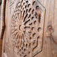 Elegant Moroccan door with detailed geometric carvings