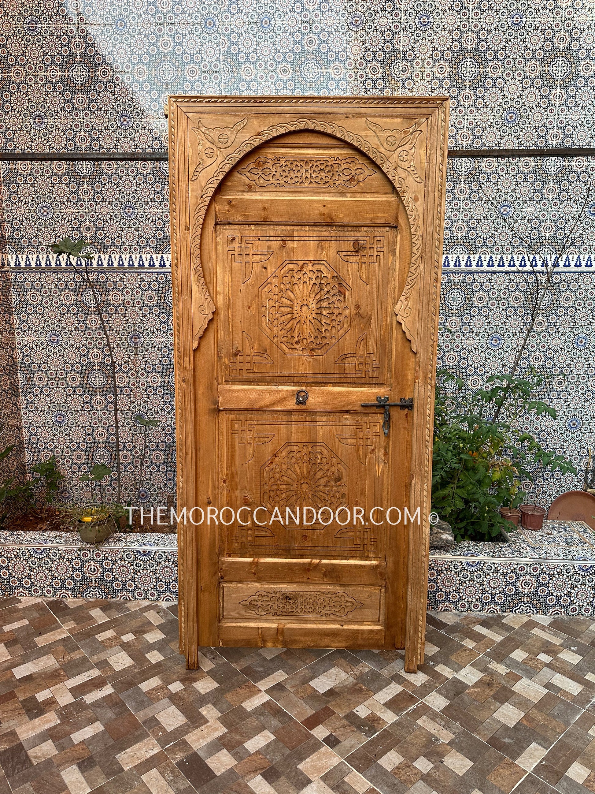 Premium cedar wood door inspired by Moroccan tradition