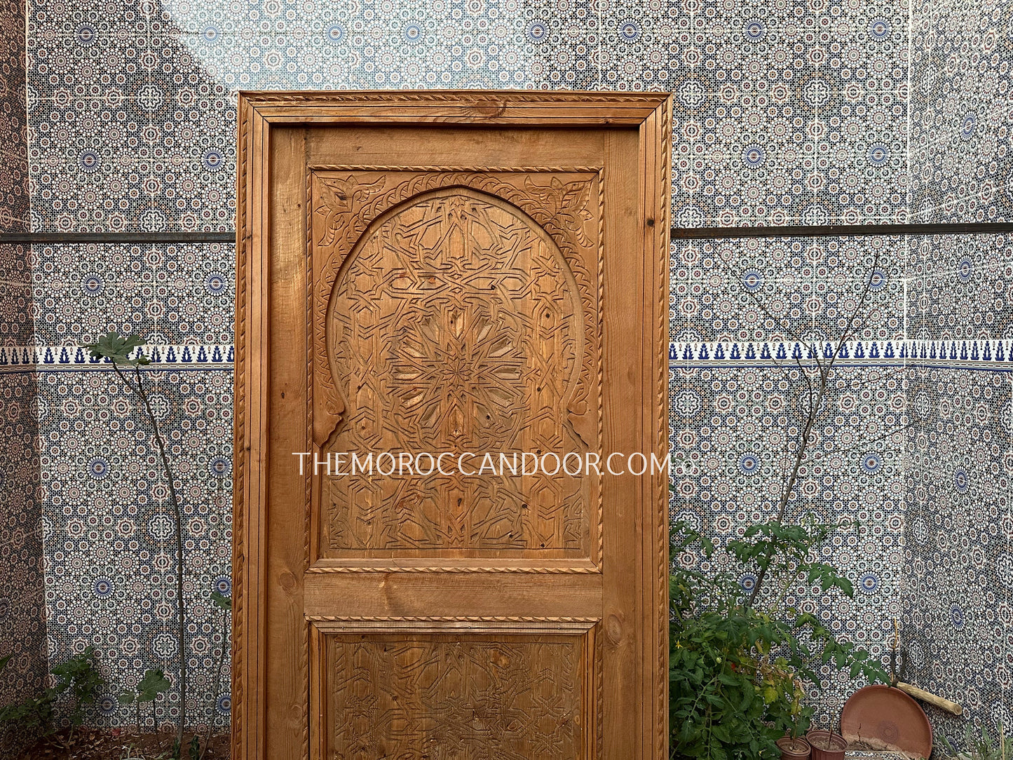 Exquisite Hand Carved Wood Door - Elevate Your Home with Exotic Charm - Custom Wooden Doors