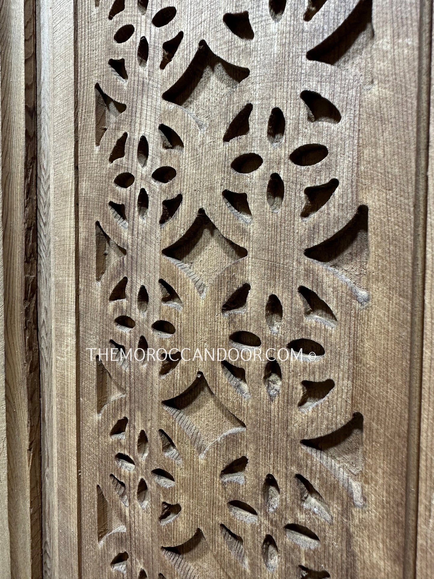 Exquisite Hand-carved Moroccan Door - Geometric Design - Authentic Riad Style - Authentic Moroccan Riad Door - Hand-carved Geometric Door