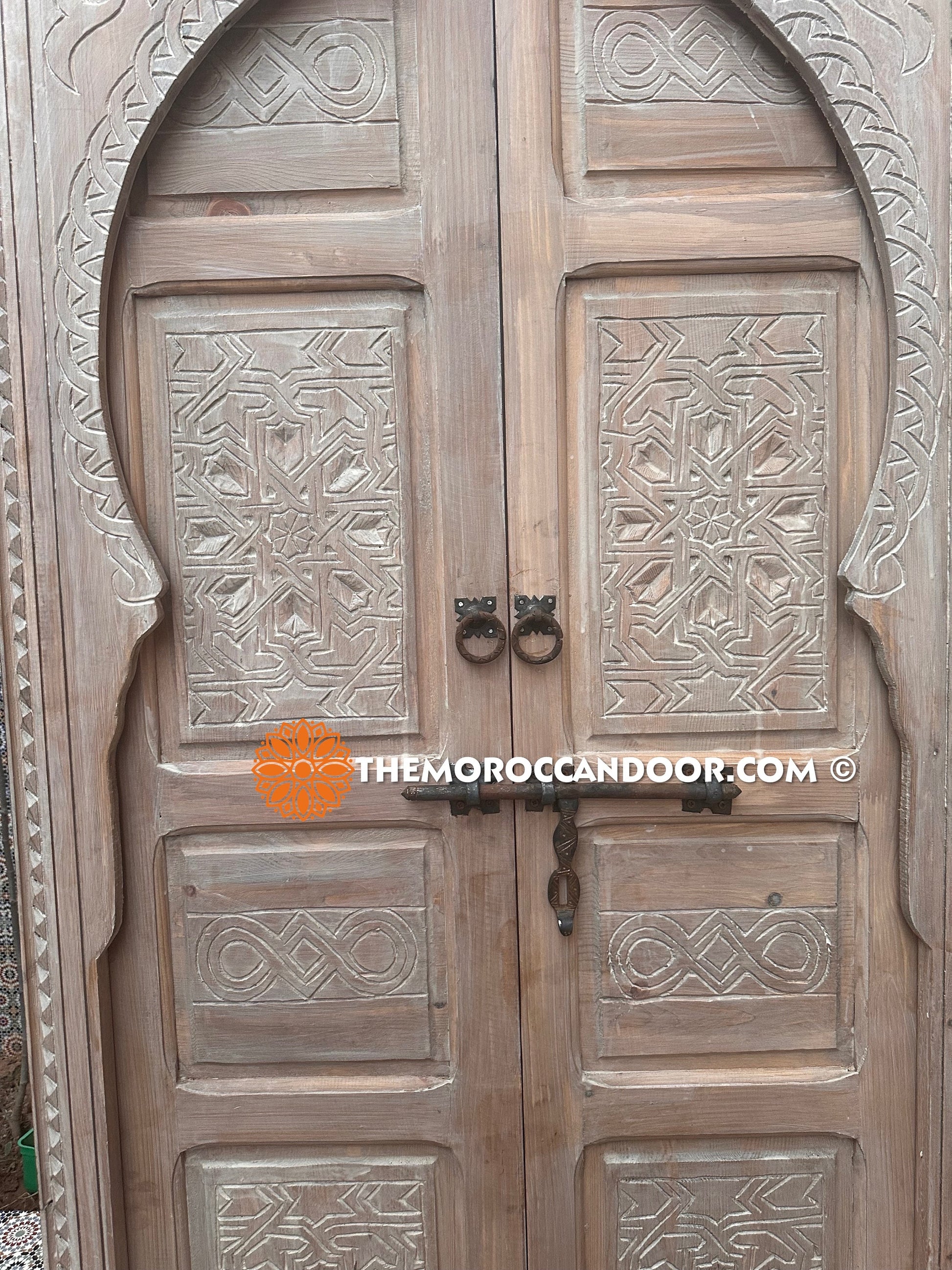 door showcases traditional craftsmanship