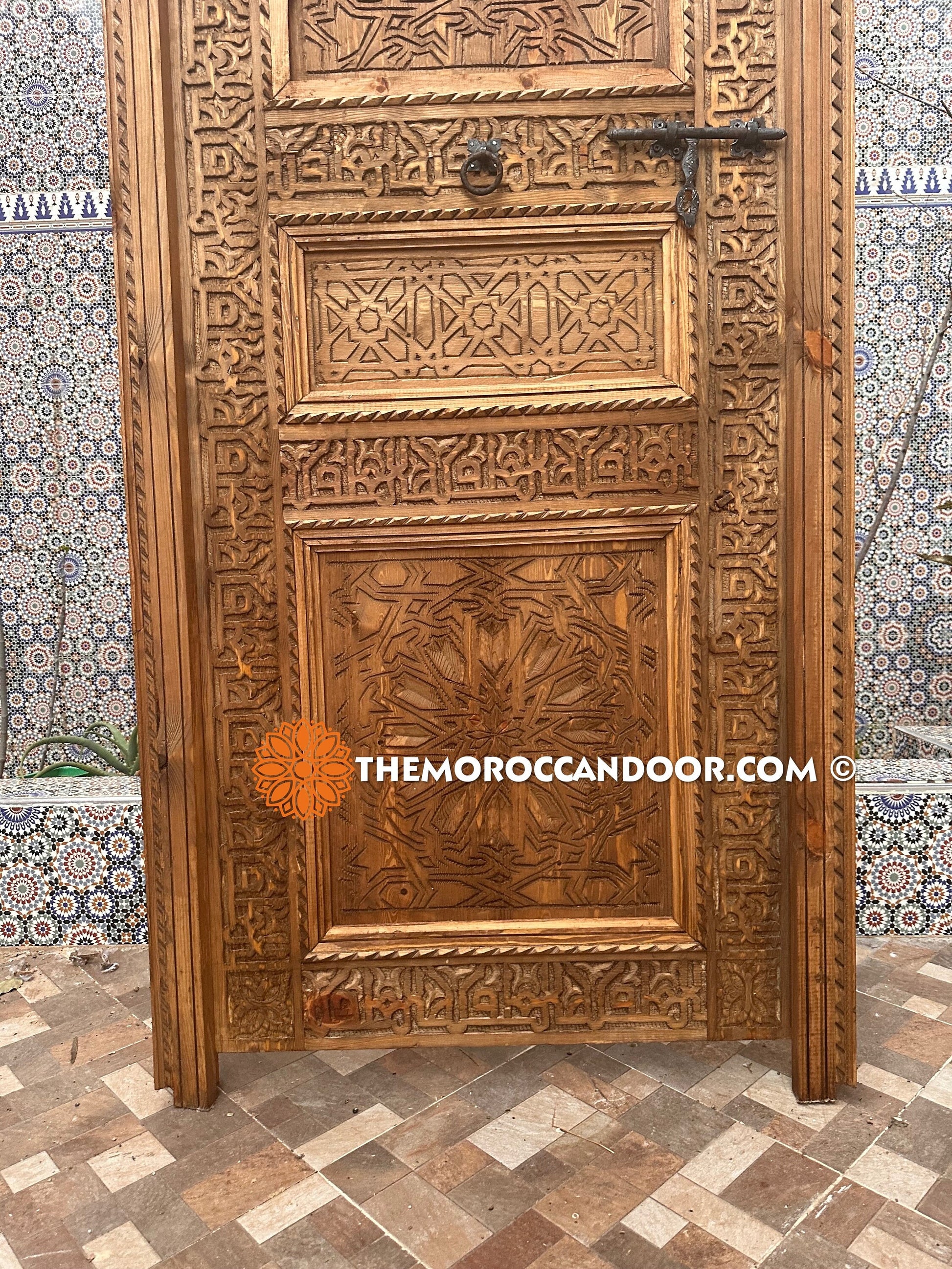 Hand Carved Wood Door with Solid Wood Breing a Timeless Legacy for Your Home, We can also Make It According to your Measurements