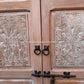 The tranquility and enchantment of Morocco enters your home through this exquisitely carved white door.
